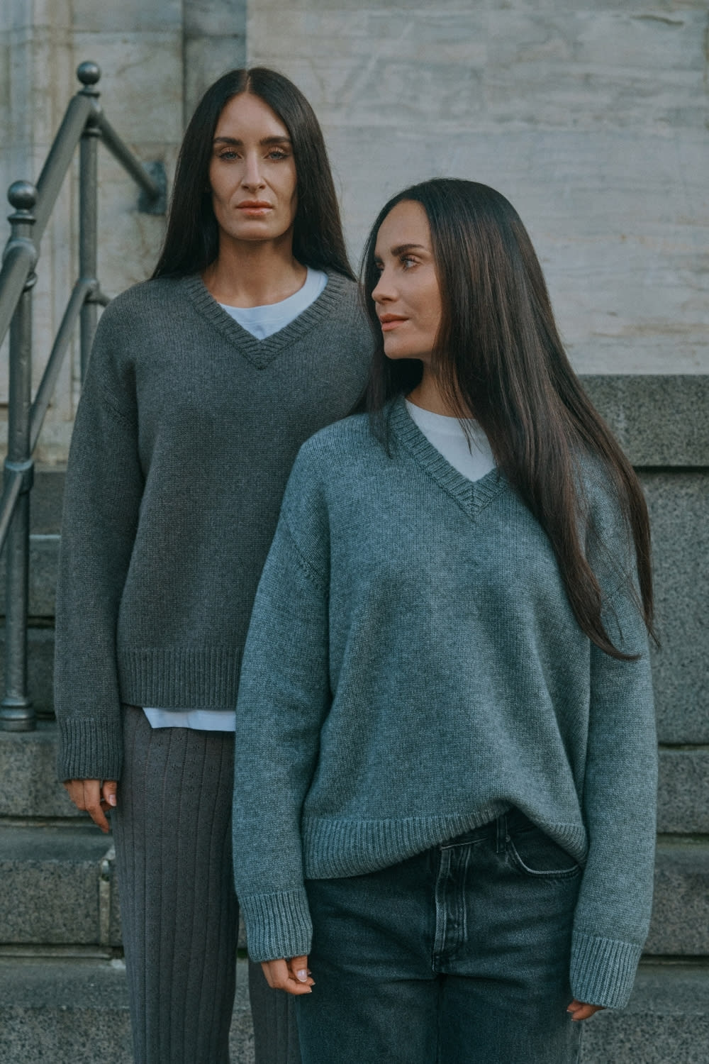Olja Sweater Signature - Grey Melange