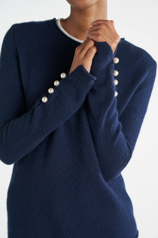 Abbelone Genser - Marineblå