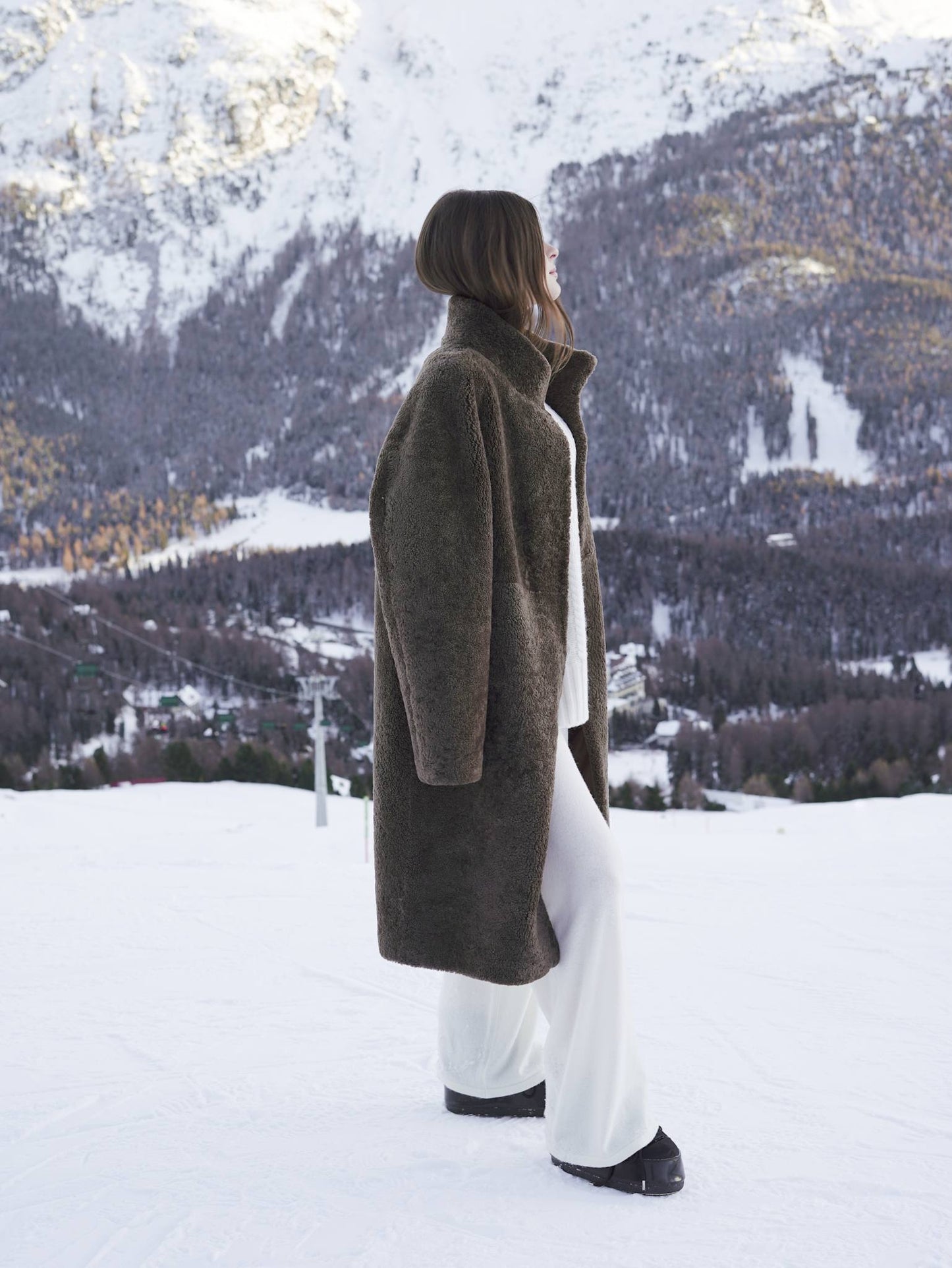 Jaclyn-kåpe - Teddybrun