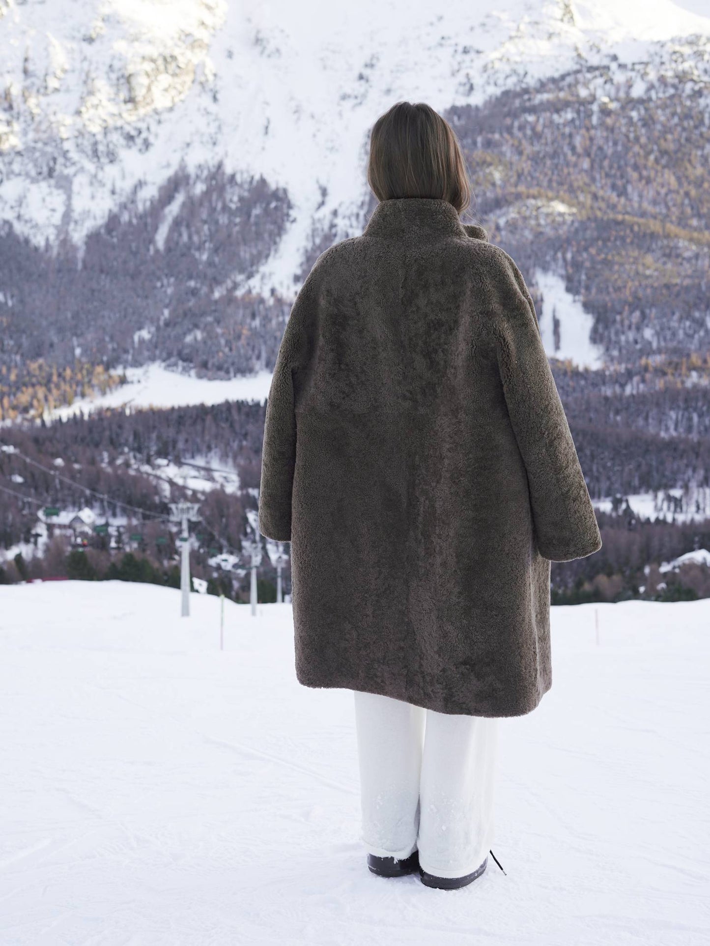 Jaclyn-kåpe - Teddybrun