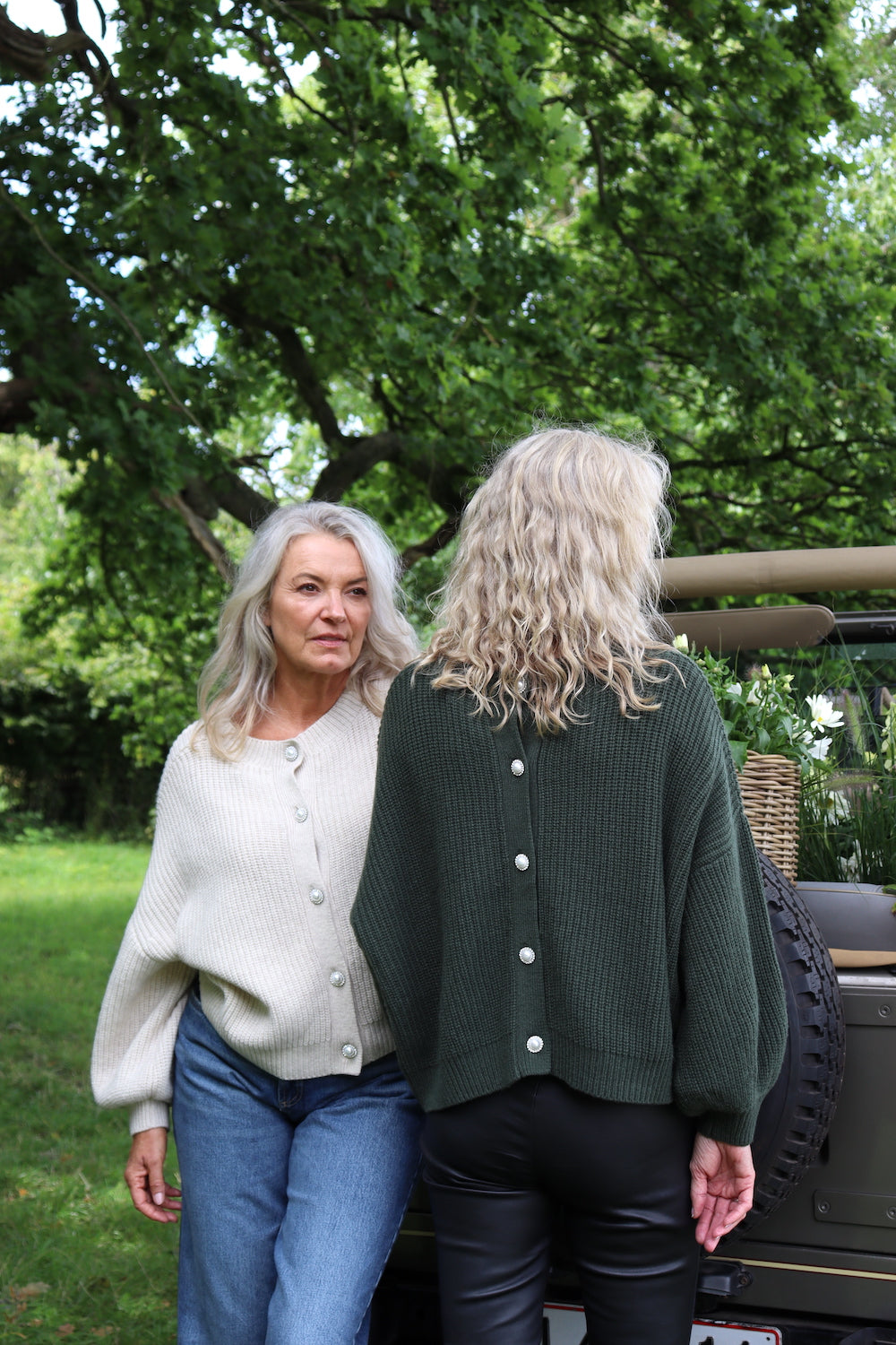 O'TAY Debby Sweater Blouses Hunting Green