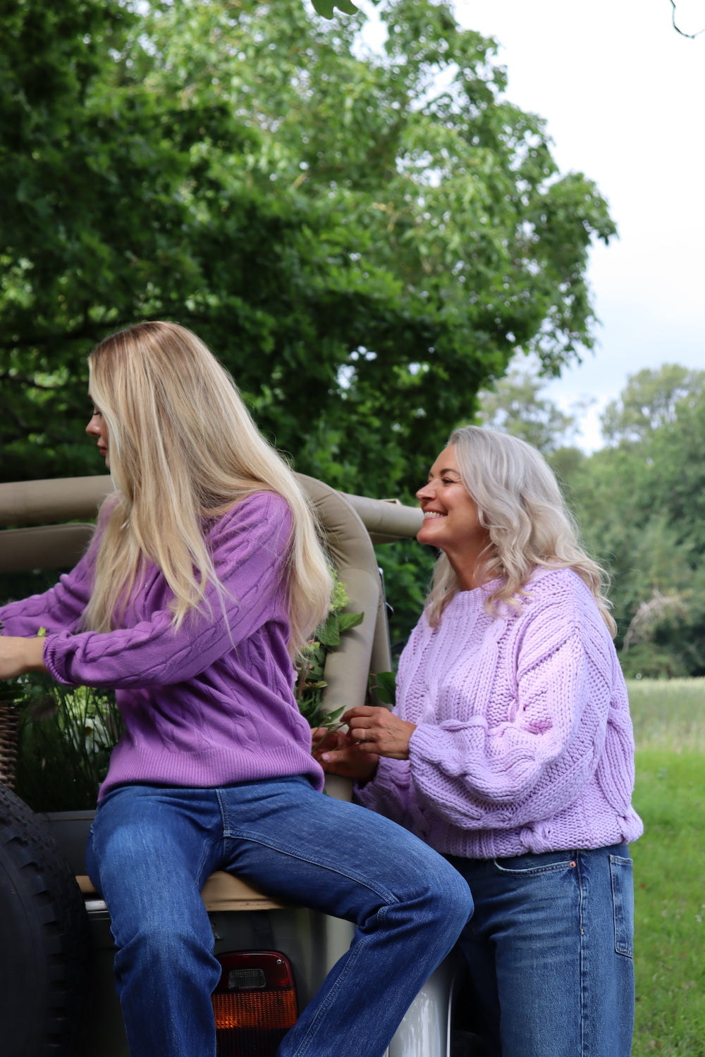 O'TAY Drew Sweater Blouses Hint of Violet