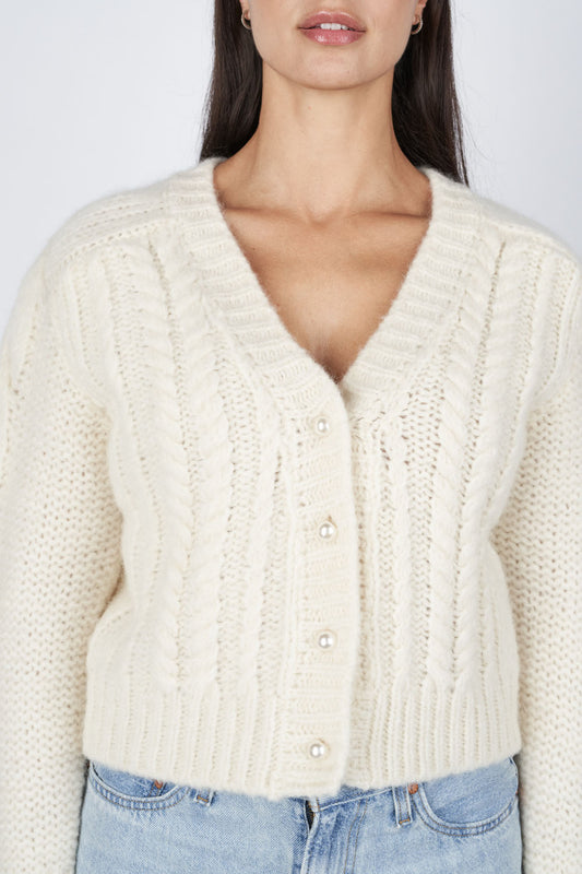 O'TAY Elma Cardigan Cardigans Off White