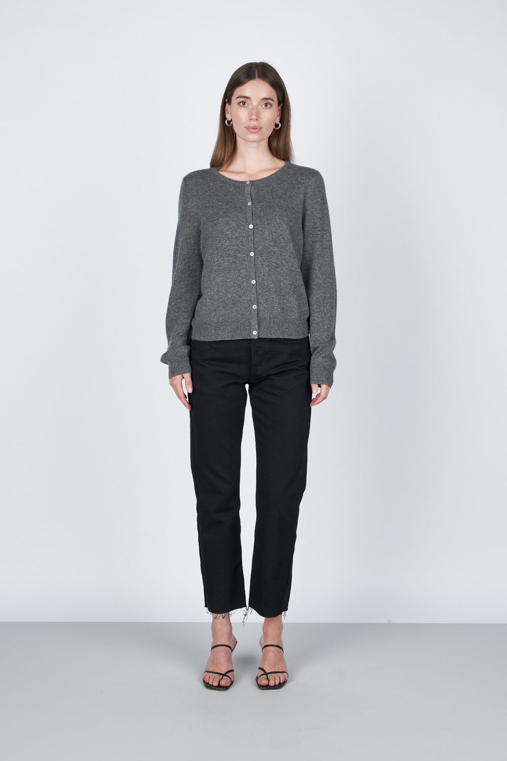 O'TAY Fenix Cardigan Cardigans Dark Grey Melange