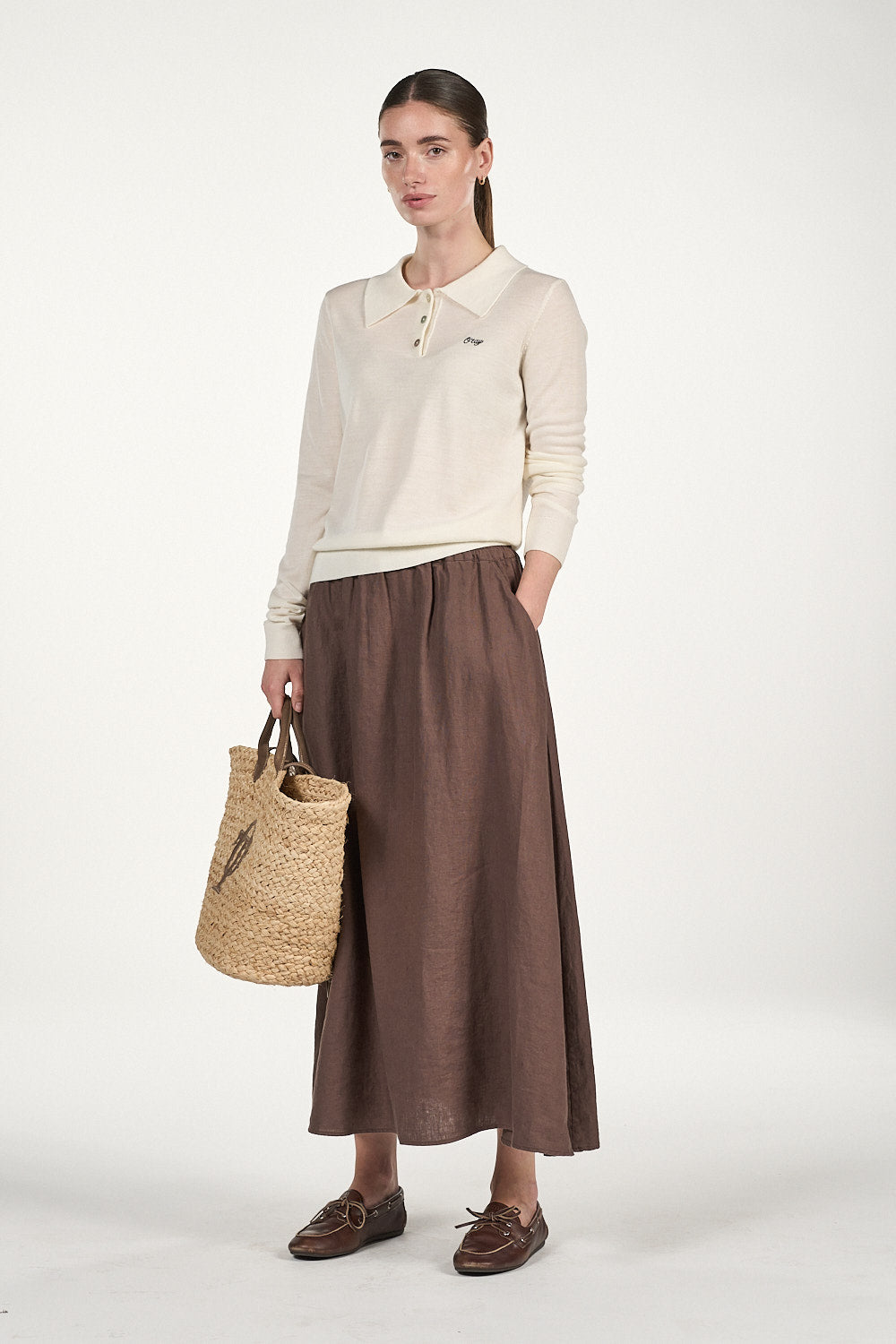 Melis Polo-bluse - Kremfarget