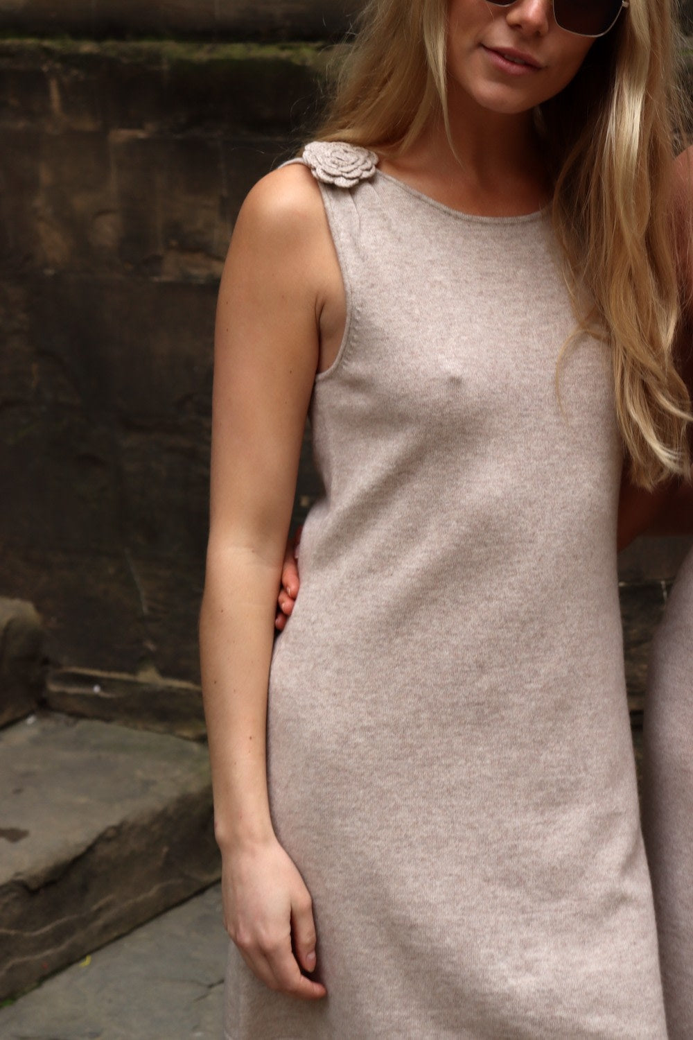 Gardenia Kjole Midi - Sand