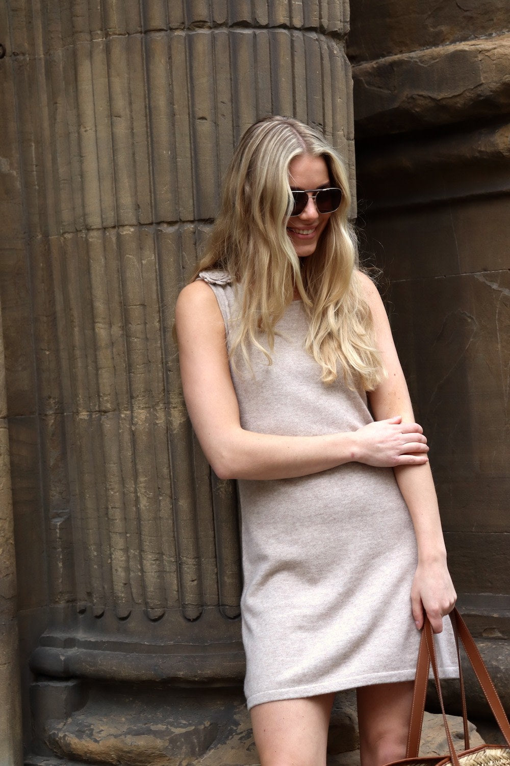 Gardenia Kjole Midi - Sand