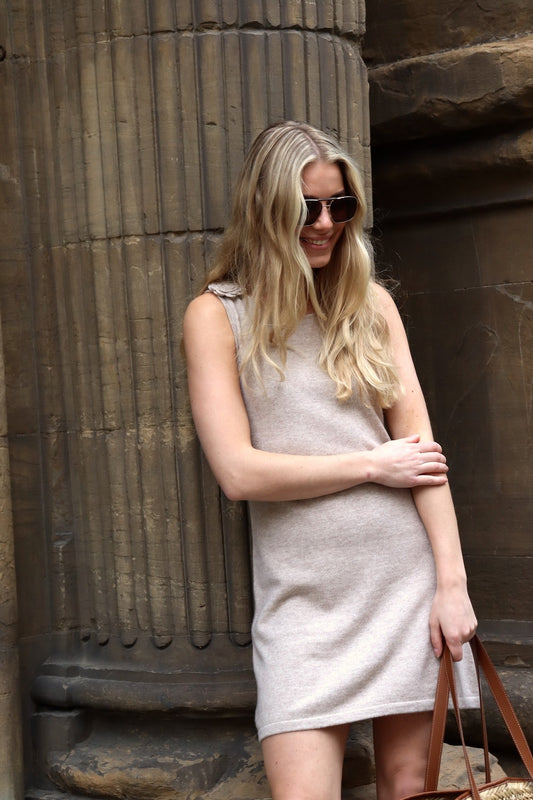 Gardenia Kjole Midi - Sand