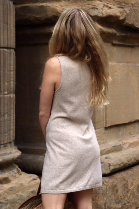 Gardenia Kjole Midi - Sand