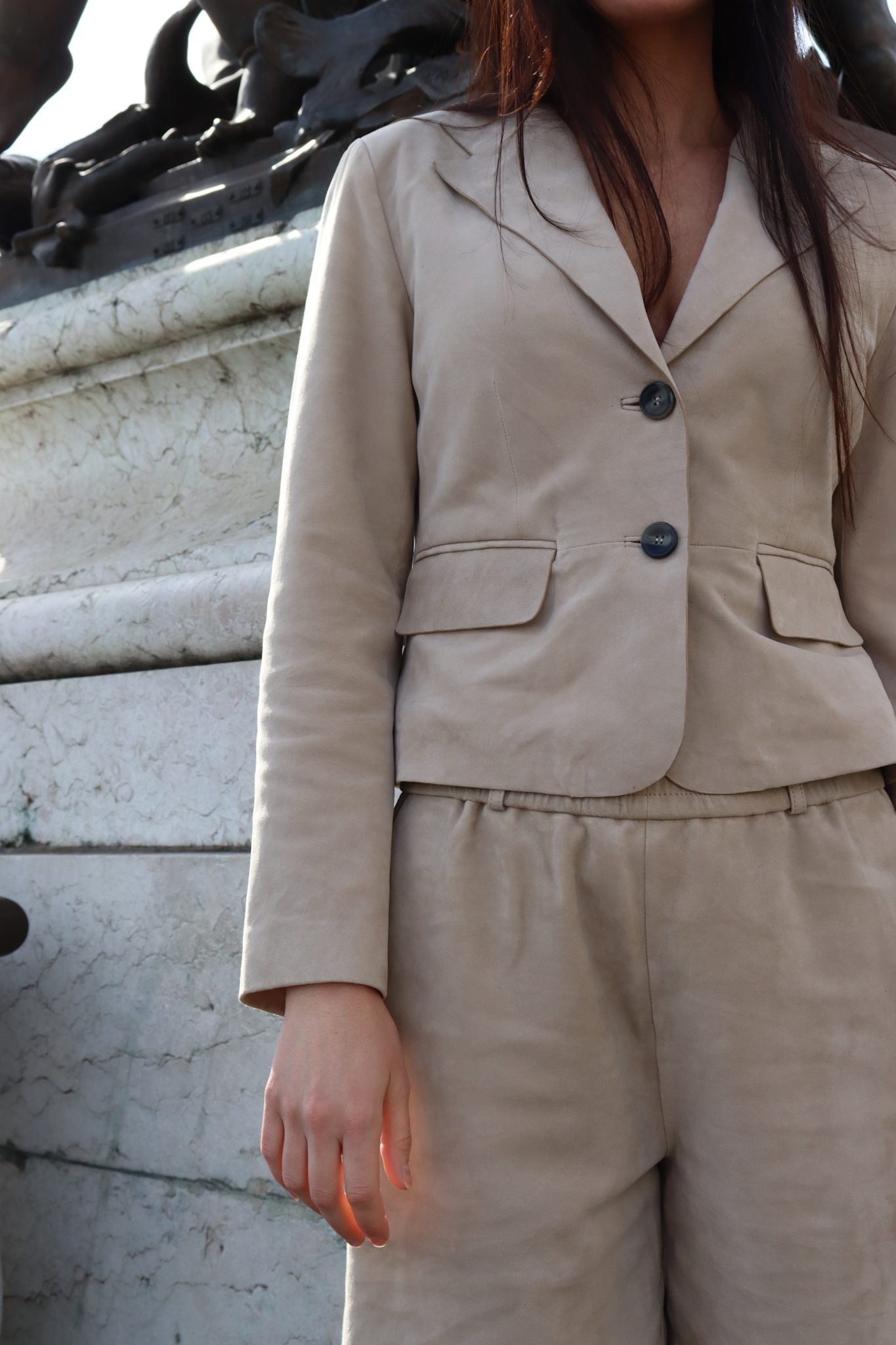 Amy Blazer Suede - Beige