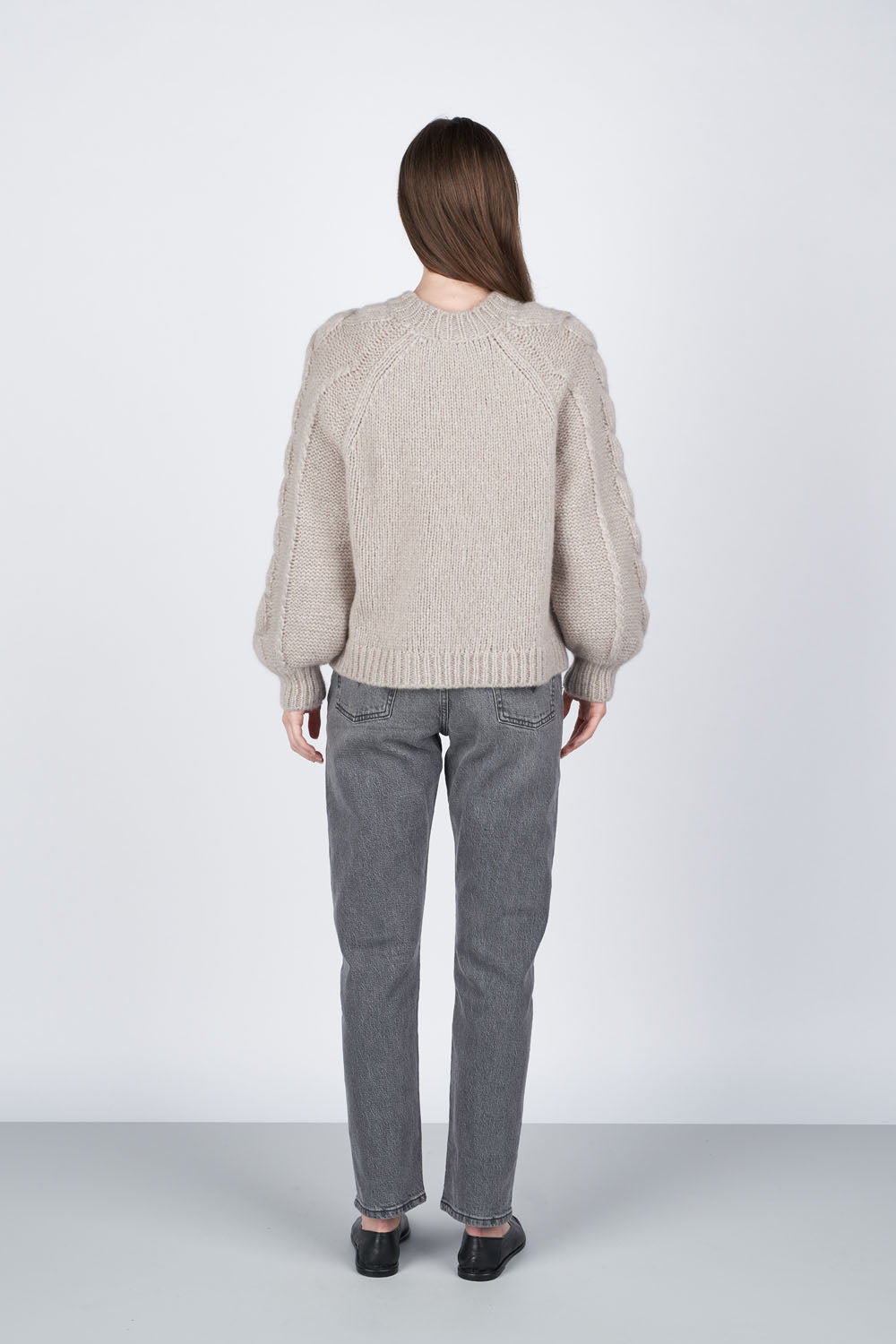 O'TAY Ida Sweater Blouses Light Taupe