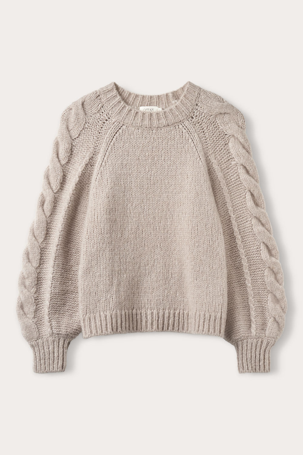 O'TAY Ida Sweater Blouses Light Taupe