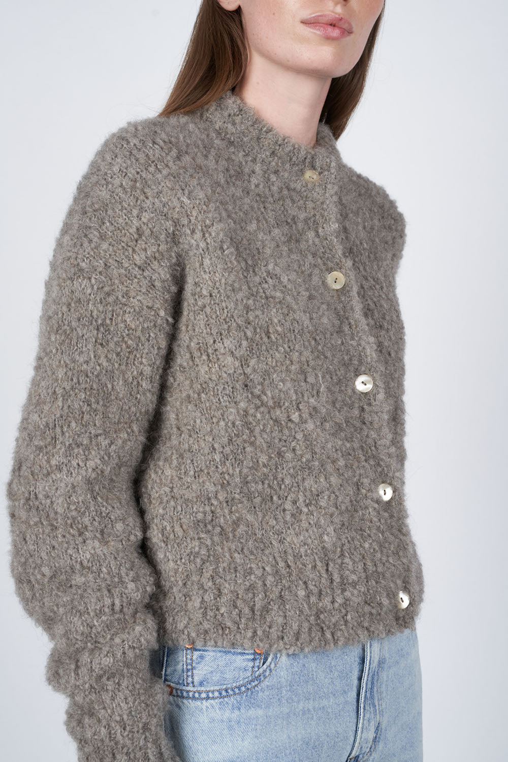 O'TAY Ilia Cardigan Cardigans Teddy Grey