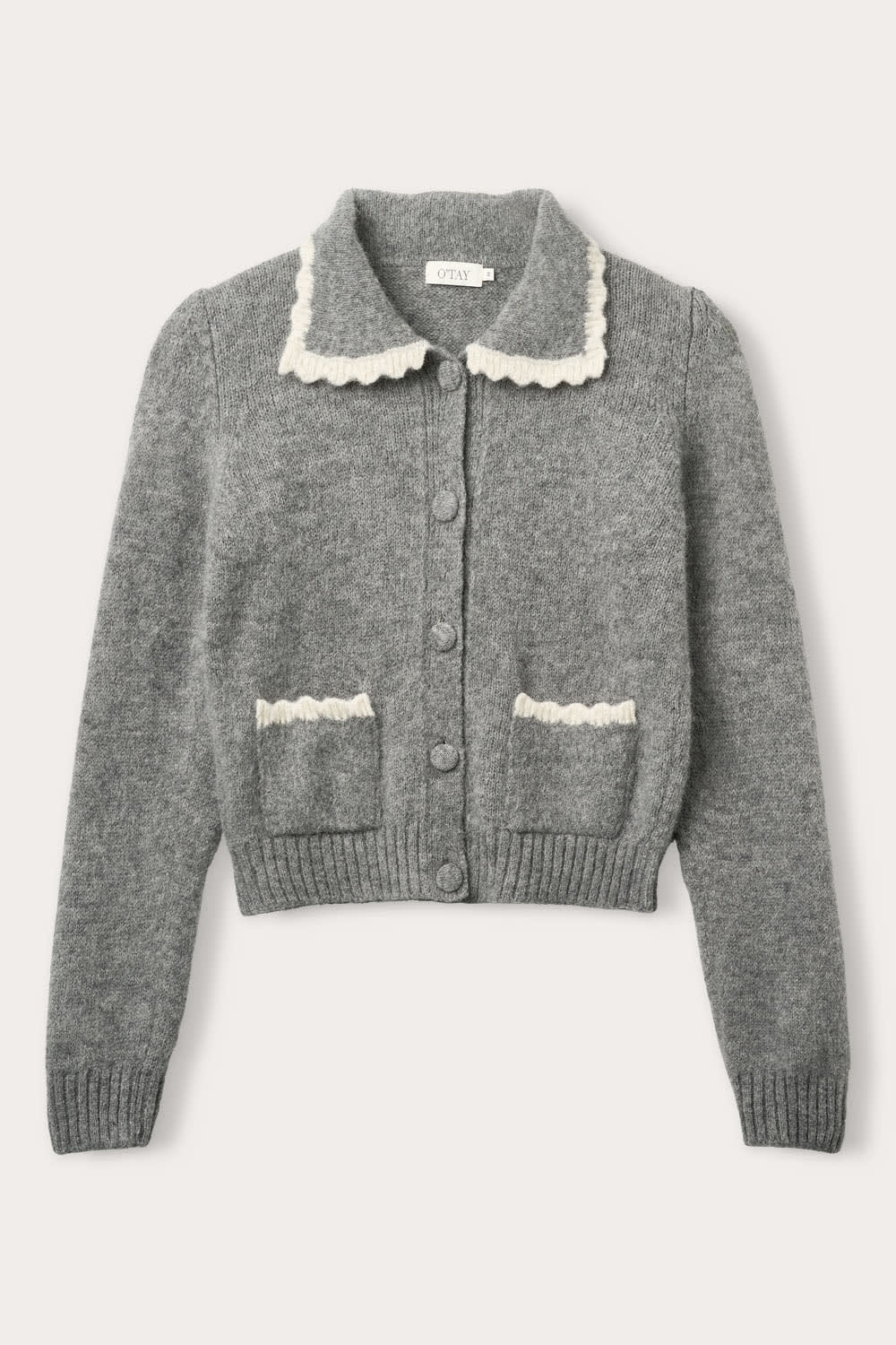 Isabella Cardigan - Gråmelert