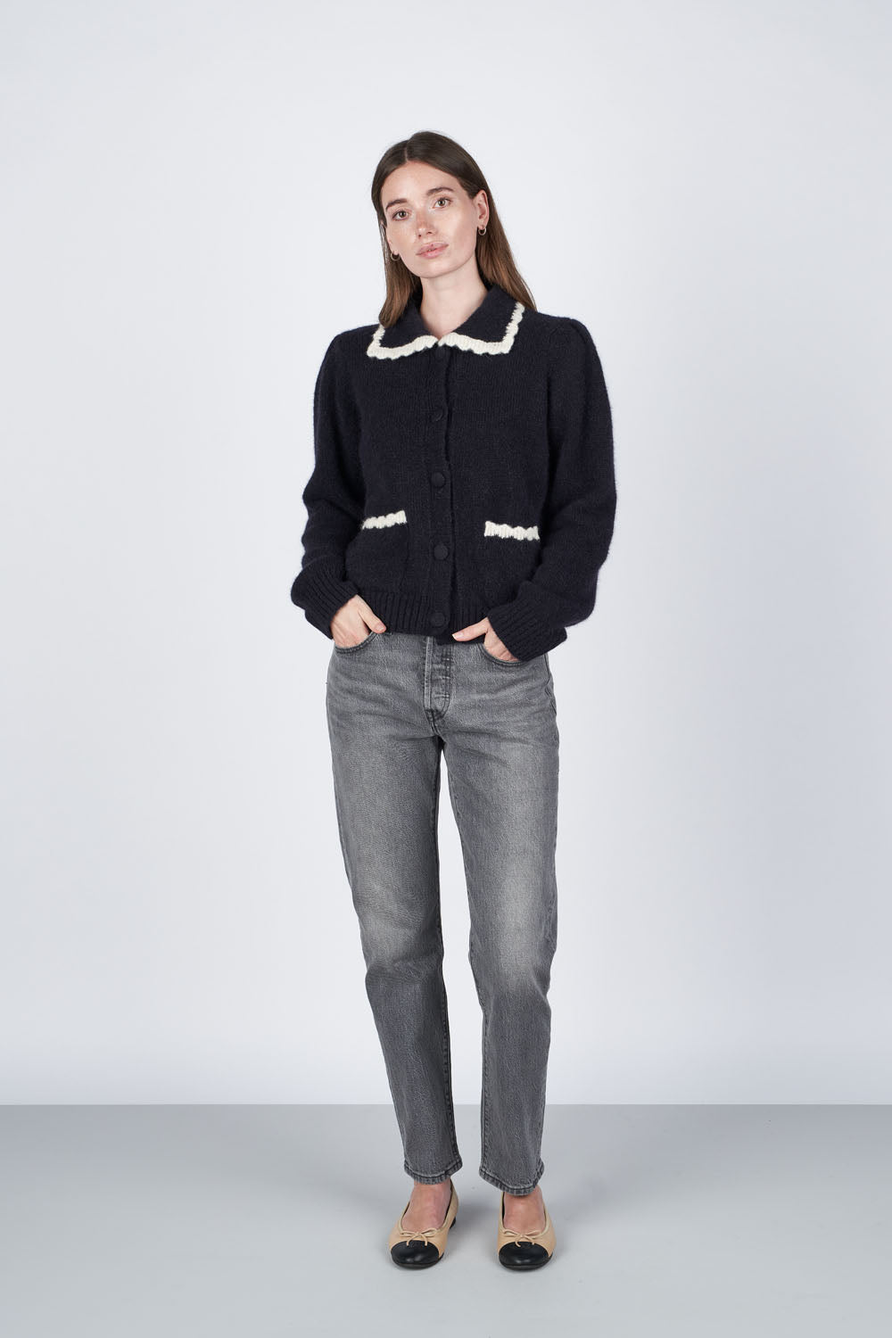 O'TAY Isabella Cardigan Cardigans Navy