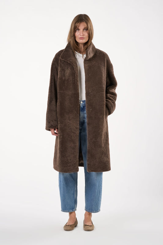 Jaclyn-kåpe - Teddybrun