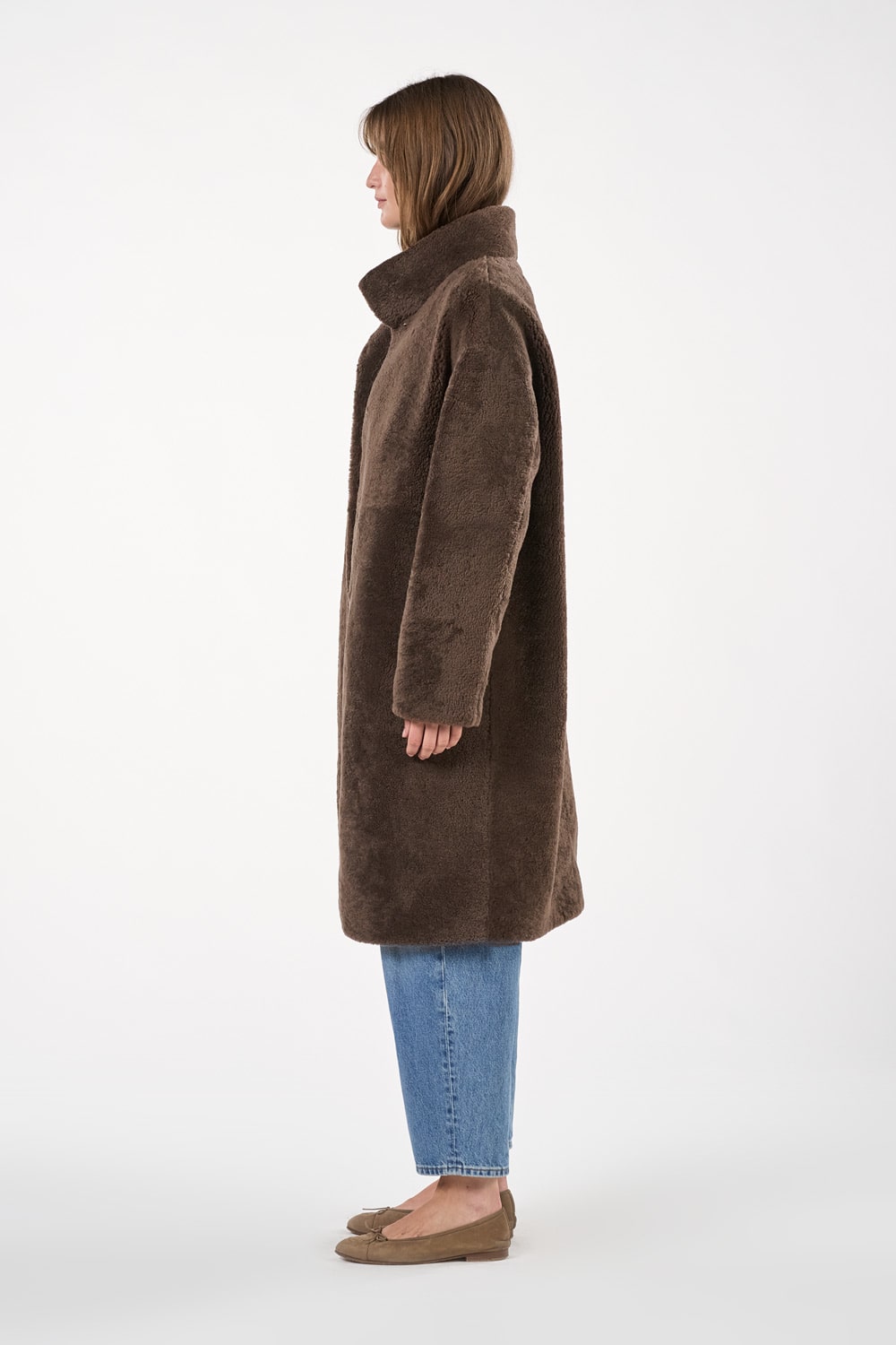 Jaclyn-kåpe - Teddybrun