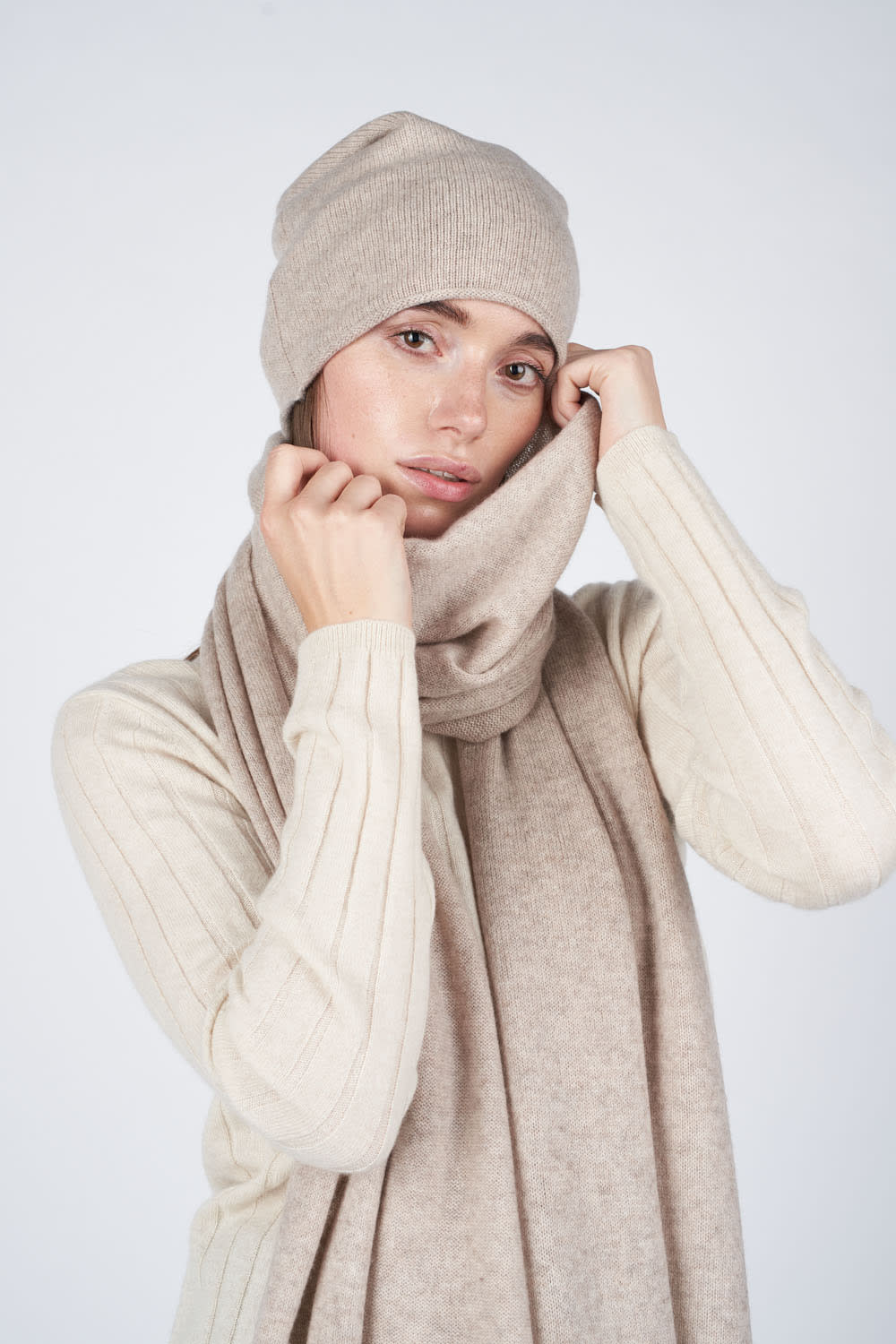 Jamilla Beanie - Beige Melange