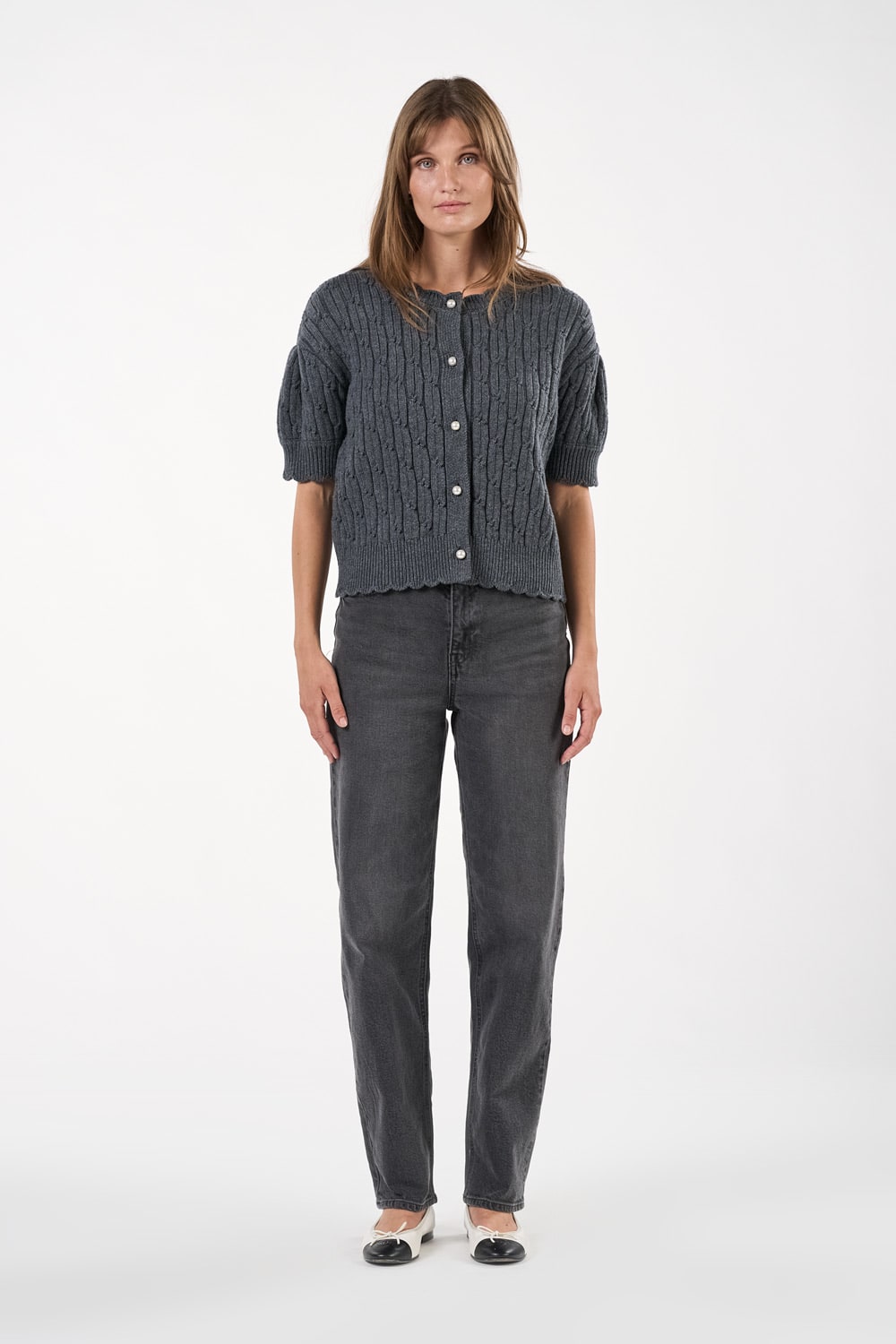 Noabelle Cardigan - Mørkegrå