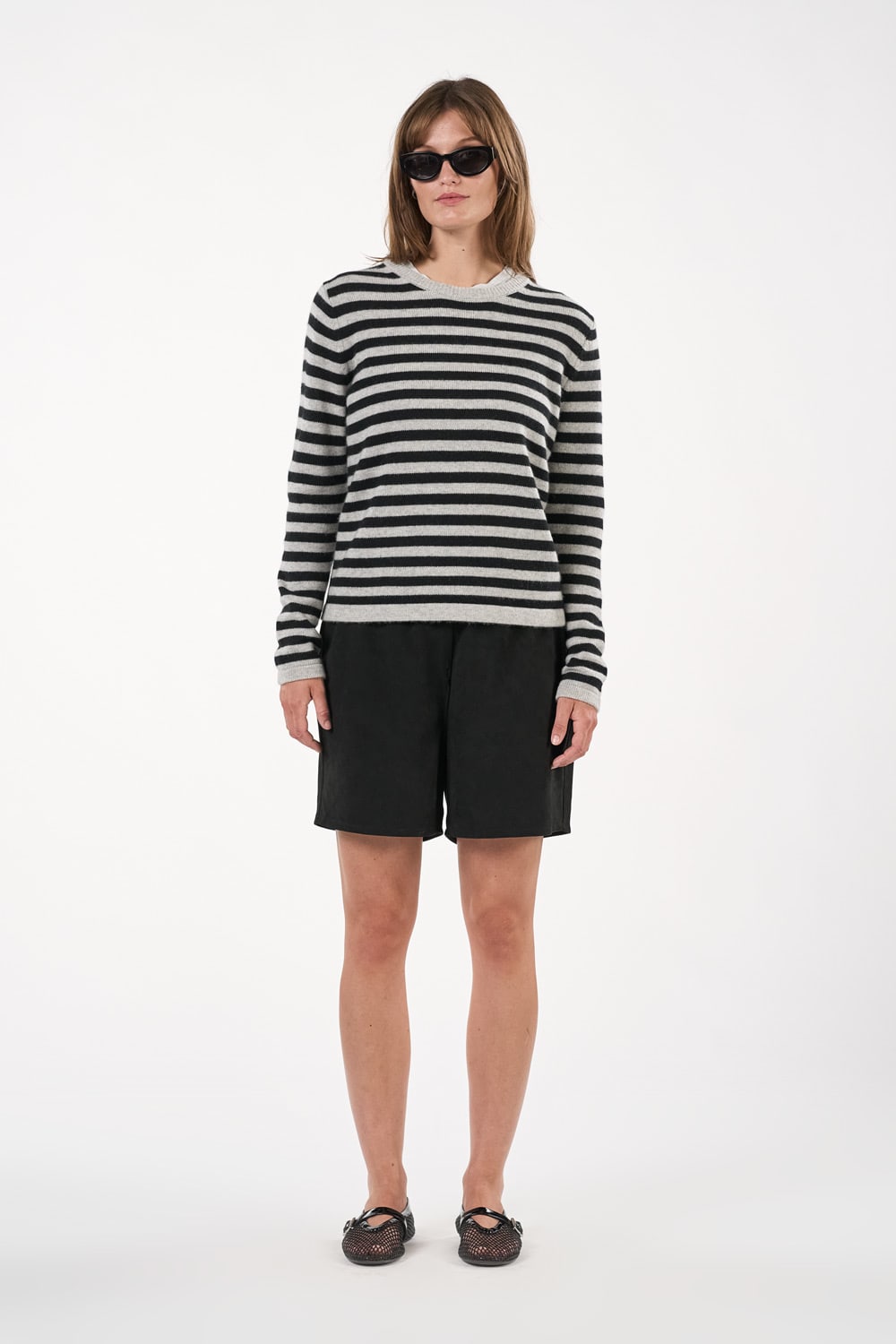 Nukaaka Bluse - Lys Grå/Svart