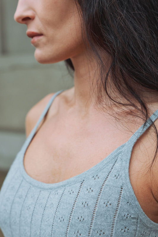 Carla Top - Frost Grey