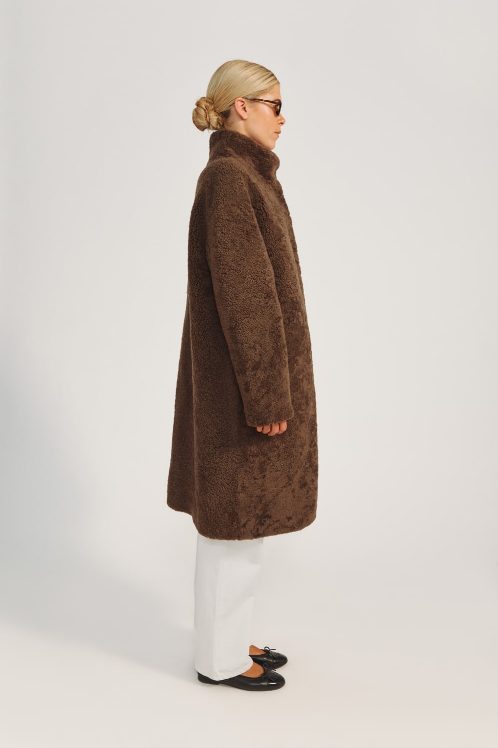 Jaclyn-kåpe - Teddybrun