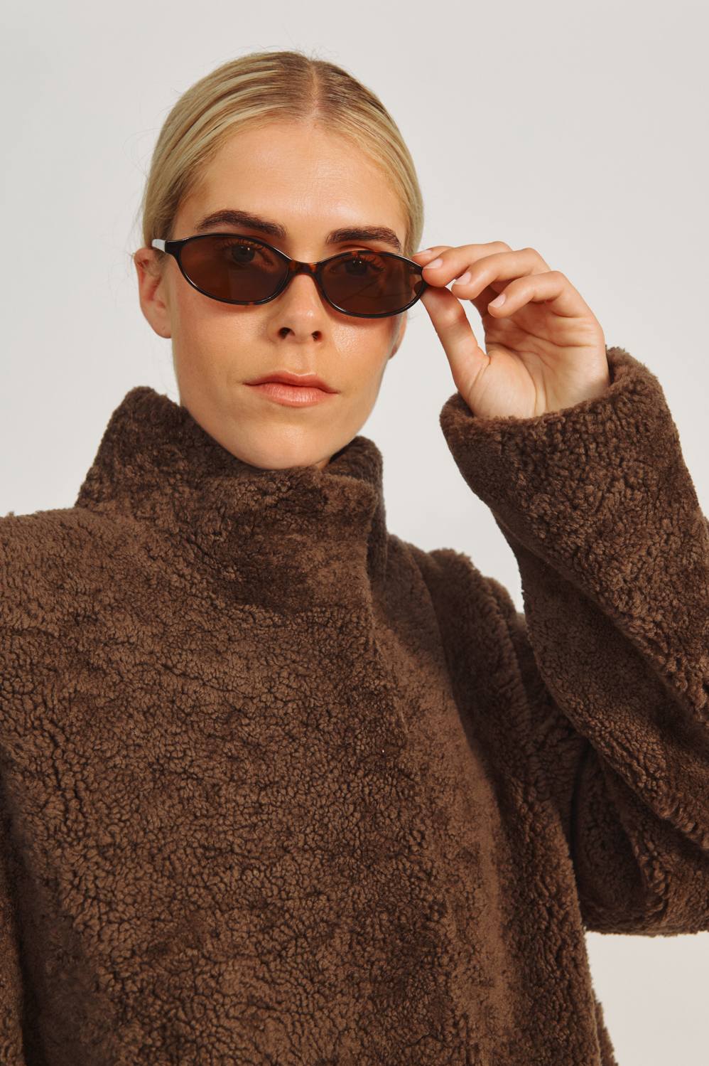 Jaclyn-kåpe - Teddybrun