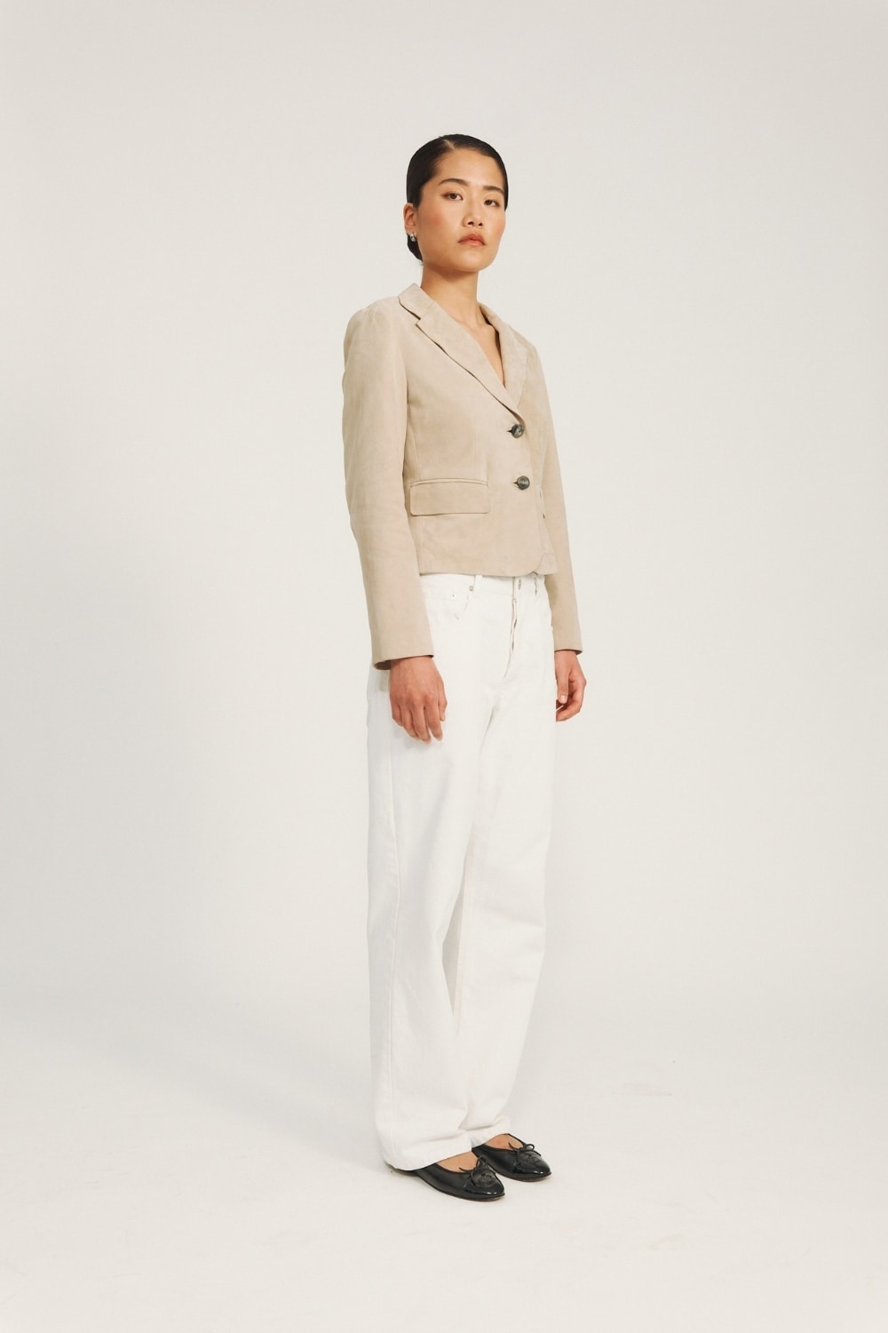 Amy Blazer Suede - Beige