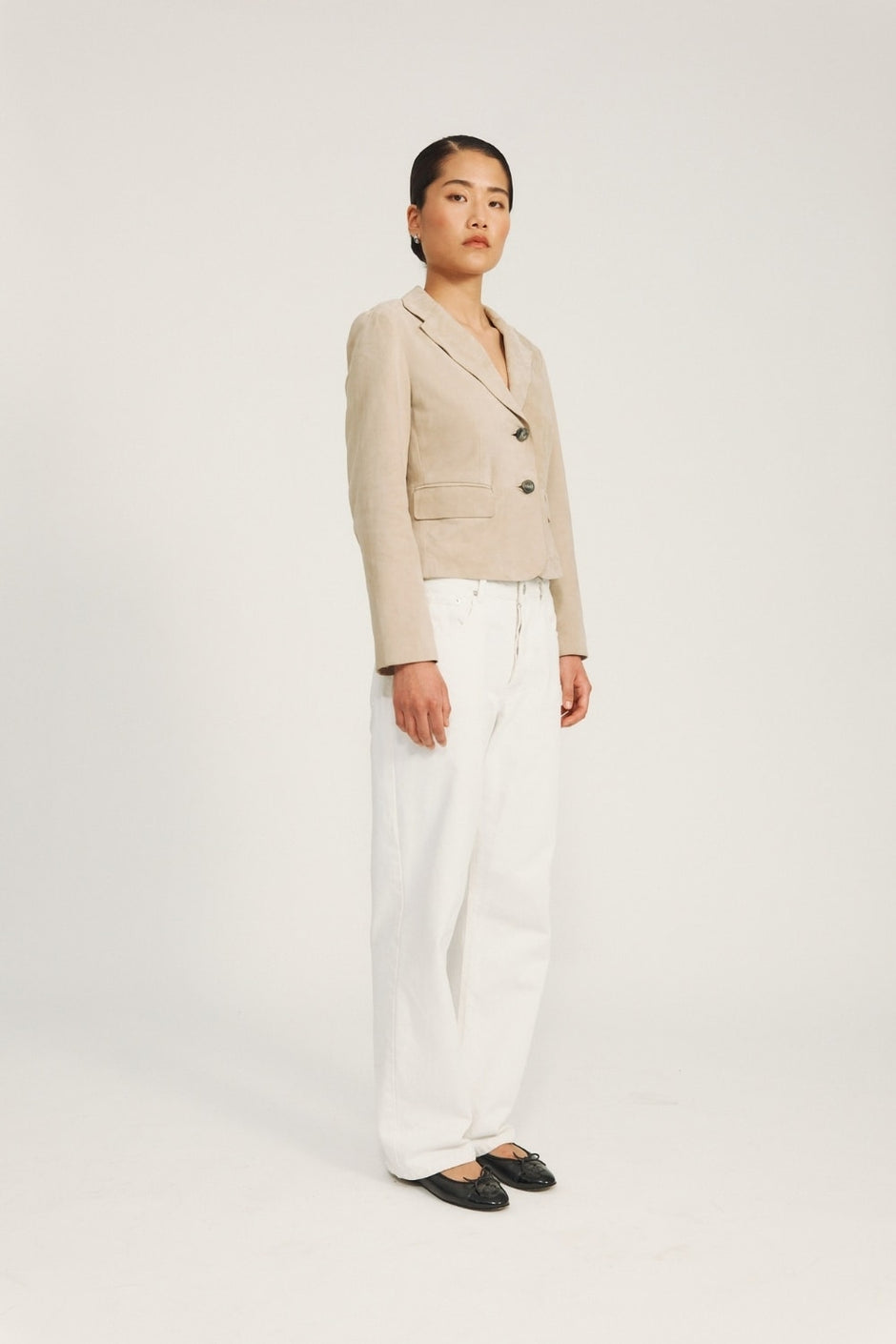 Amy Blazer Suede - Beige