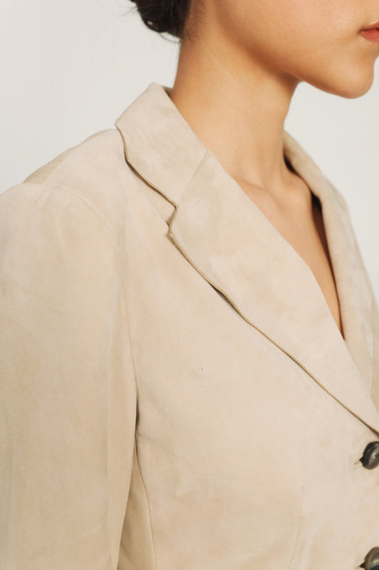 Amy Blazer Suede - Beige