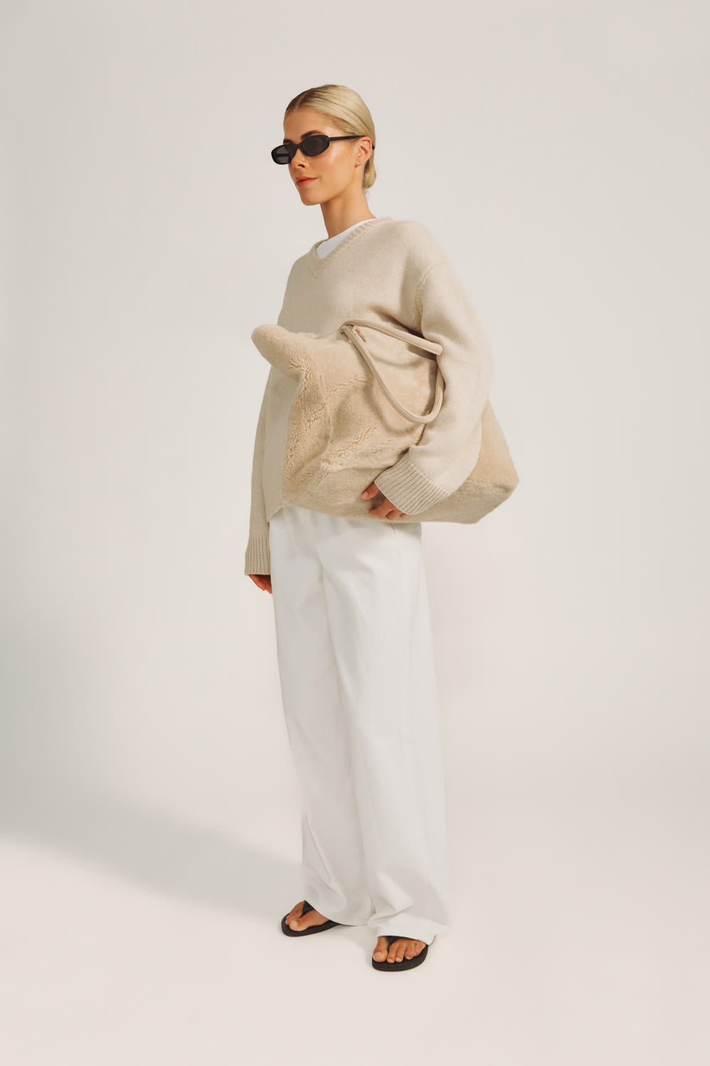 Shopper Shearling - Dark Beige