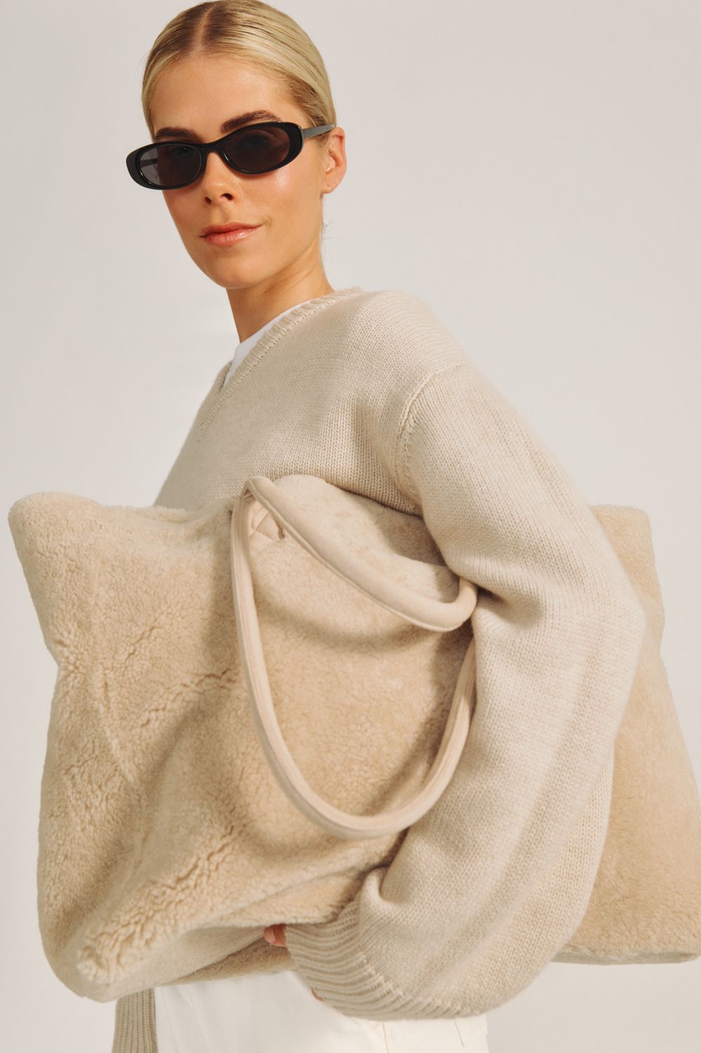 Shopper Shearling - Dark Beige
