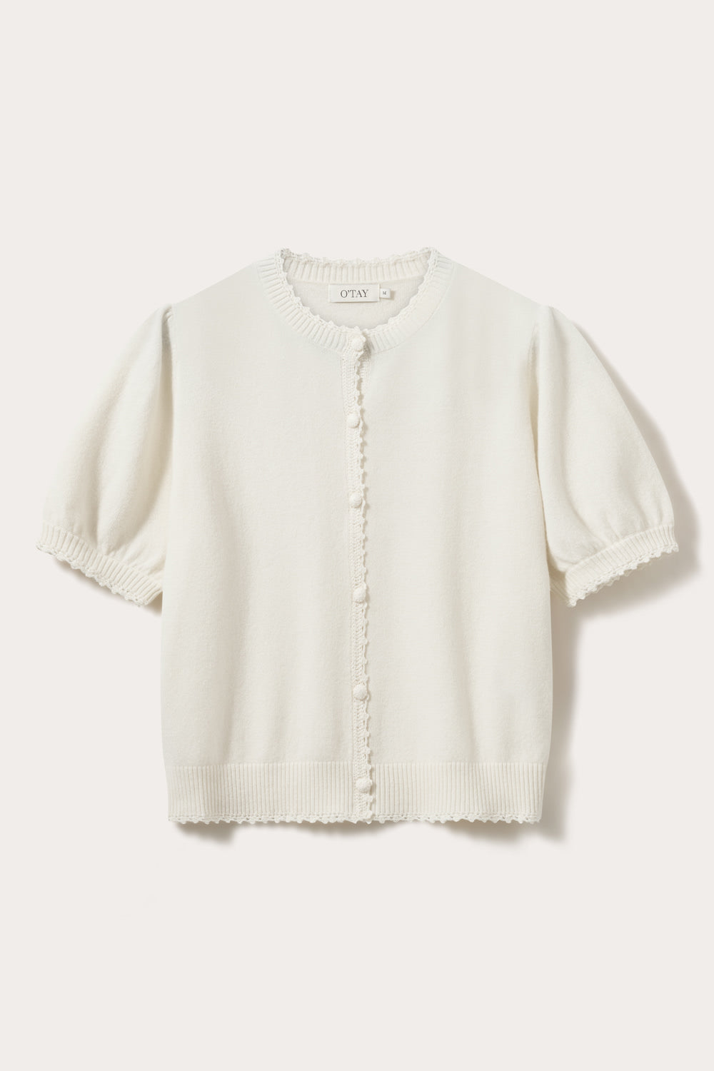 Rosie Short Sleeve Cardigan - Off White