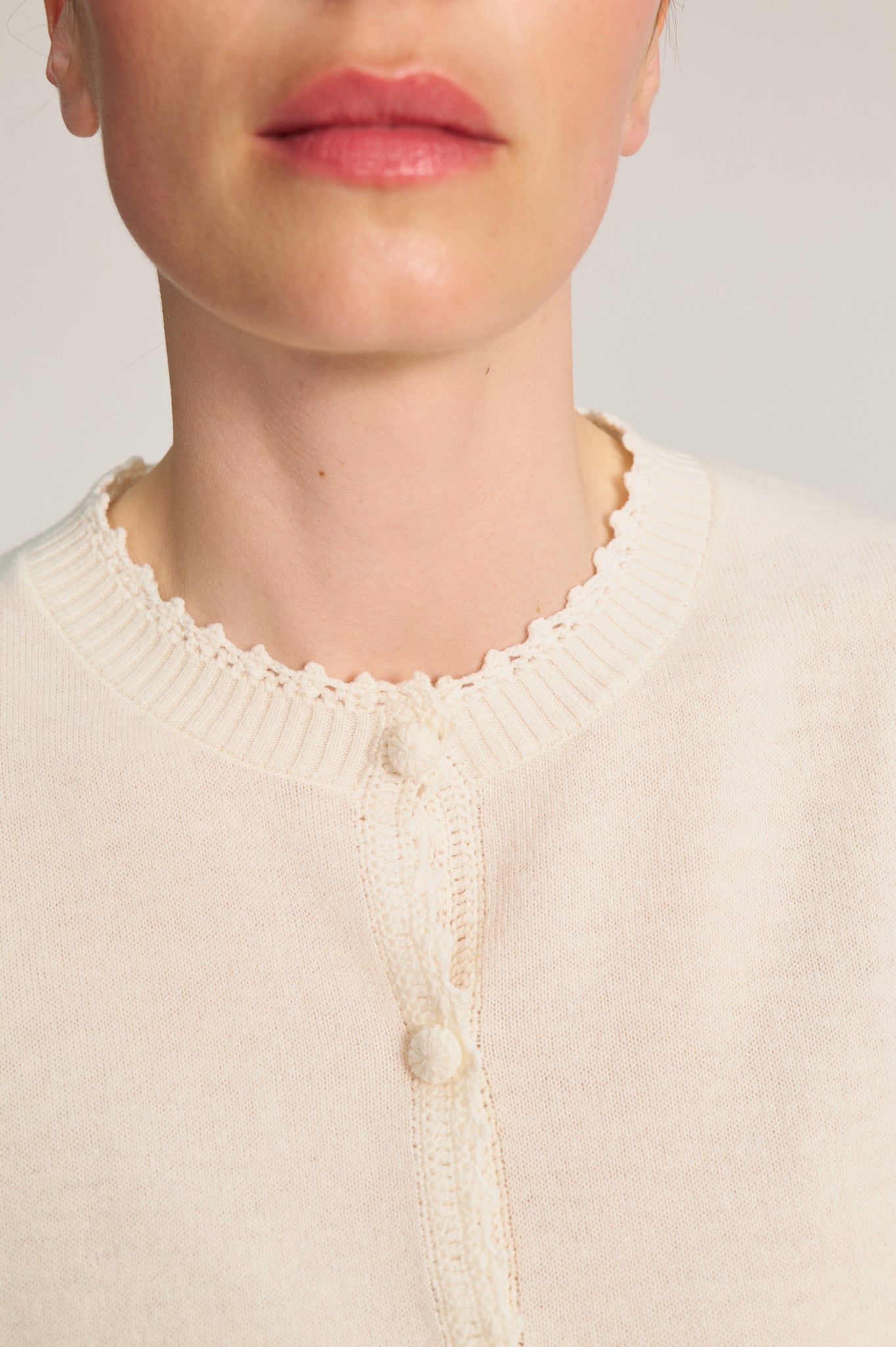 Rosie Short Sleeve Cardigan - Off White