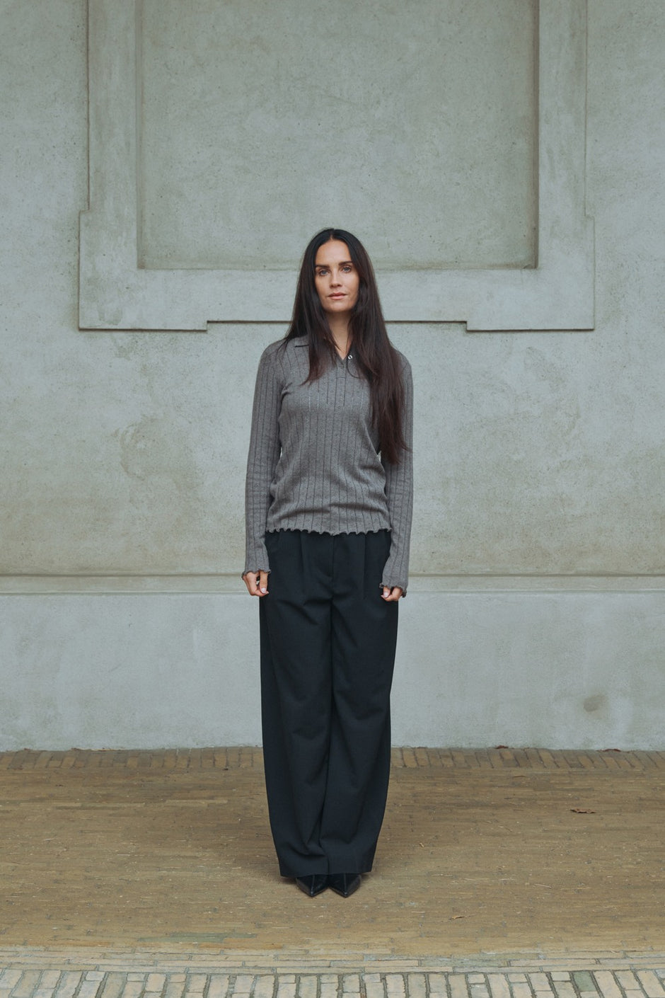 Theodora Polo - Brown Melange