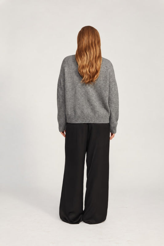 Olja Sweater Signature - Grey Melange
