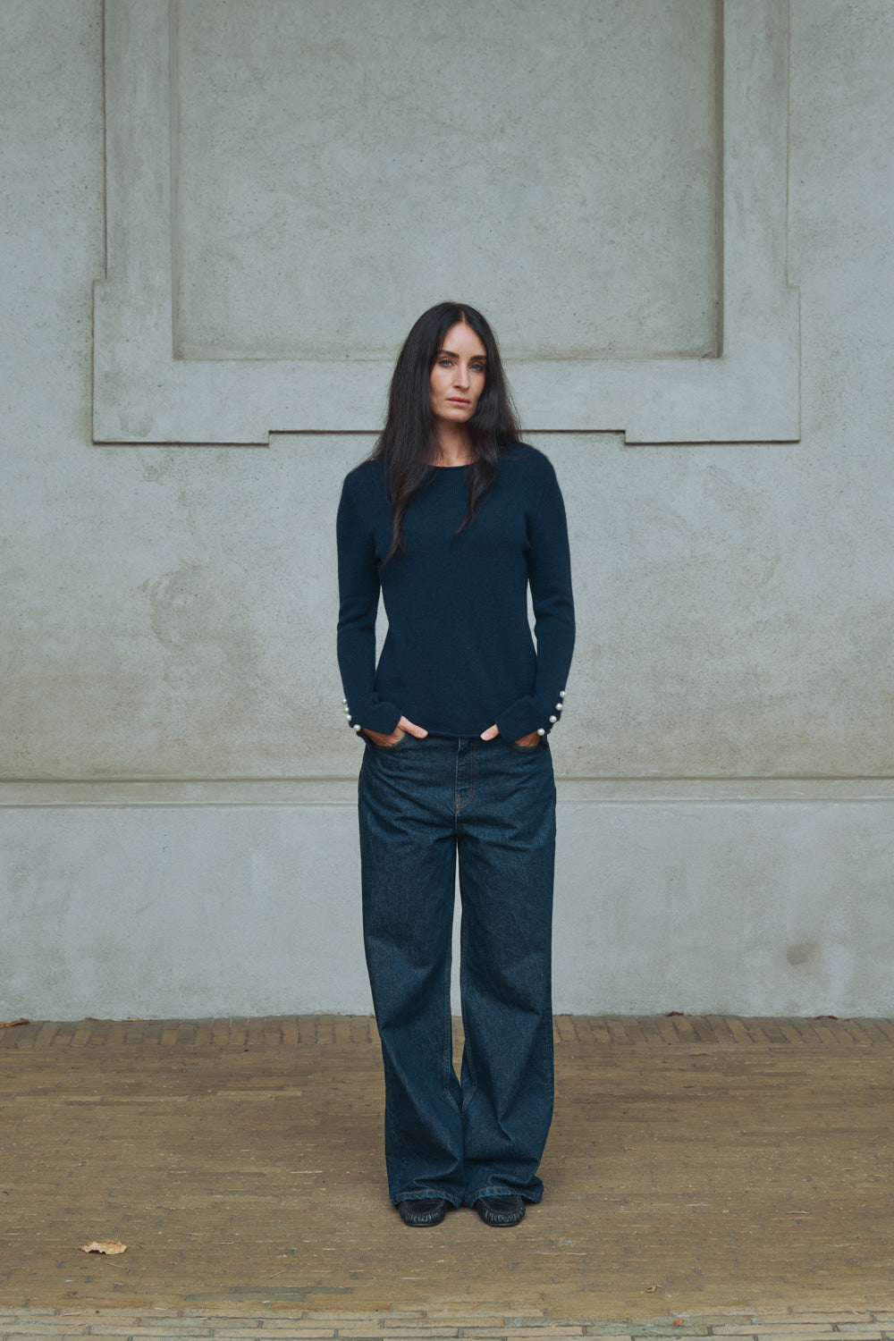 Abbelone Blouse Signature - Navy