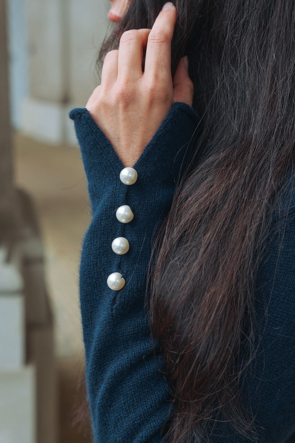 Abbelone Blouse Signature - Navy