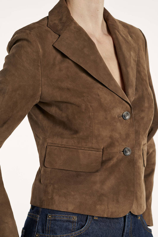 Amy Blazer Suede - Toffee  Brown