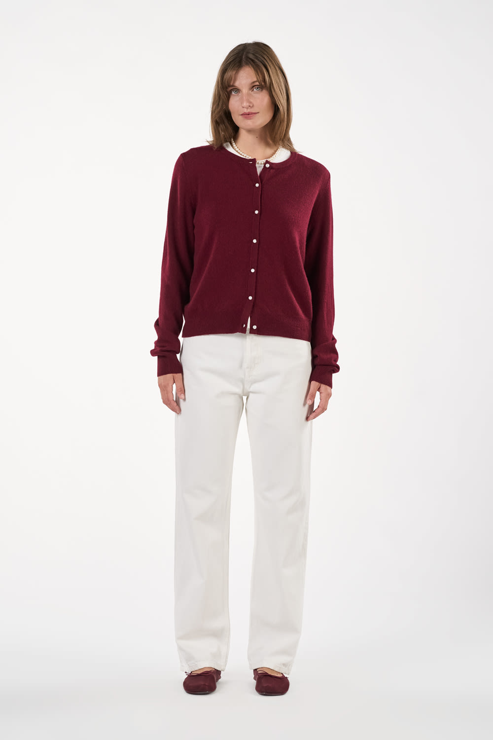 Victoria Cardigan - Bordeaux