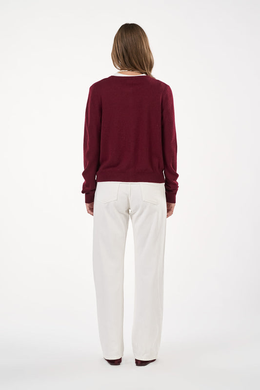 Victoria Cardigan - Bordeaux