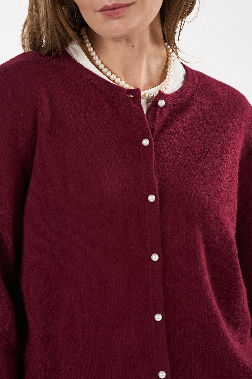 Victoria Cardigan - Bordeaux