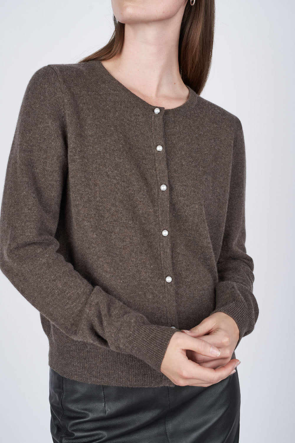 O'TAY Victoria Cardigan Cardigans Murky Brown