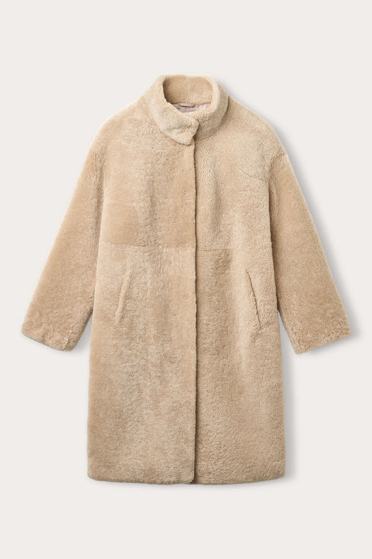 Jaclyn-frakk - Mørk beige