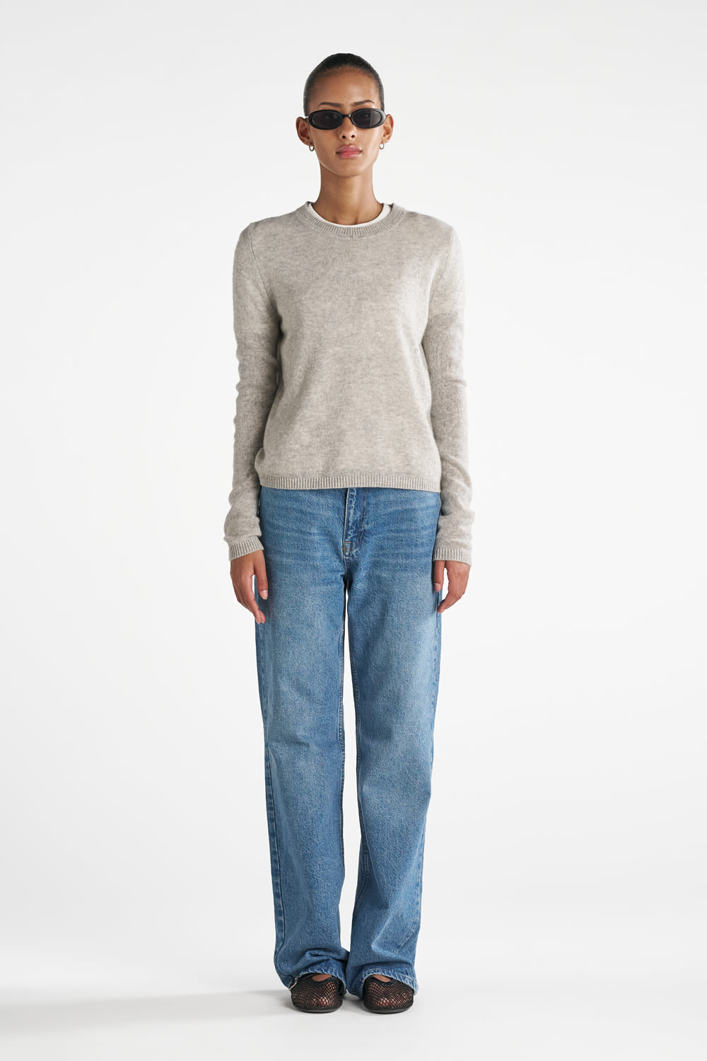 Filipa Bluse - Perlegrå