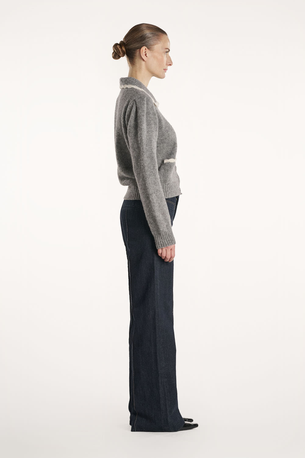 Isabella Cardigan - Gråmelert