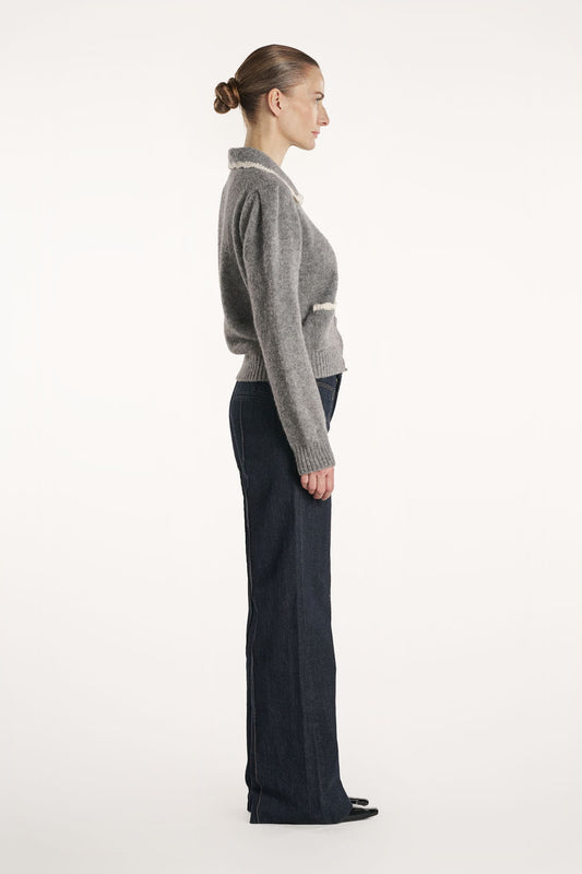 Isabella Cardigan - Gråmelert