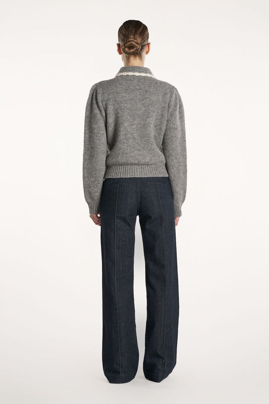 Isabella Cardigan - Gråmelert