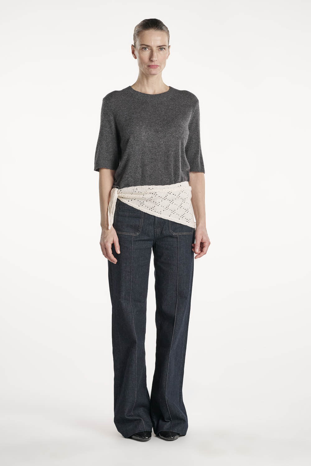 Laura T-skjorte - Mørk gråmelert