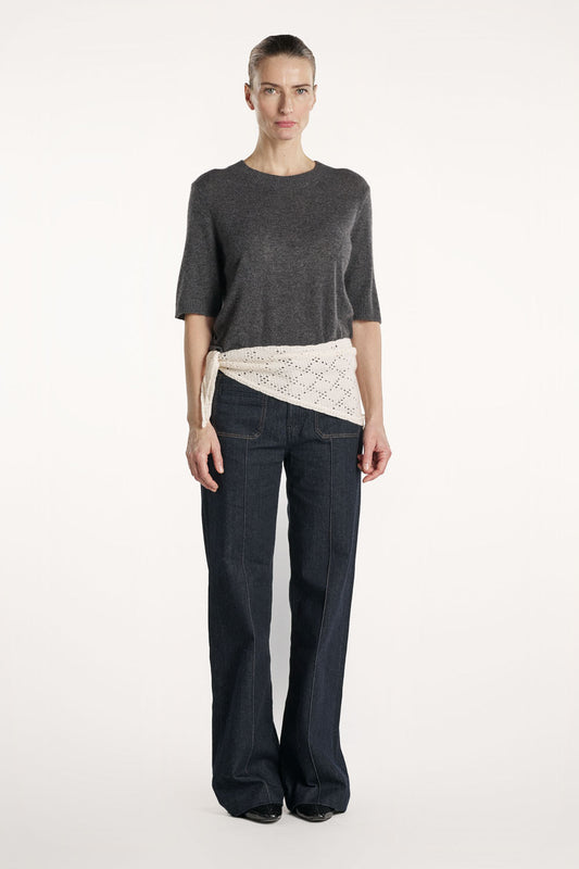 Laura T-skjorte - Mørk gråmelert